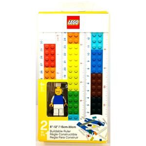 Santold 2019 LEGO 2 in 1 BUILDABLE RULER w/ Minifigure, New, See Pics/Descr.